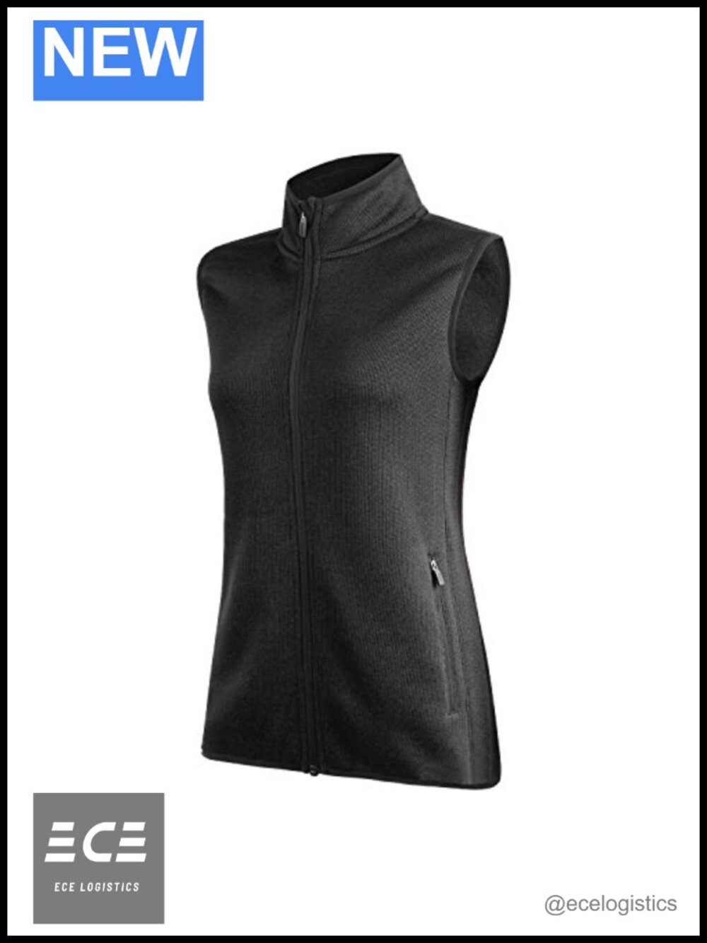 Women's Zip Up Fleece Sweater Vest with Pockets Sleeveless